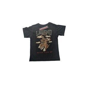Boy's Amsterdam T Shirt Tiger LEGEND Never Give Up Black Size 6